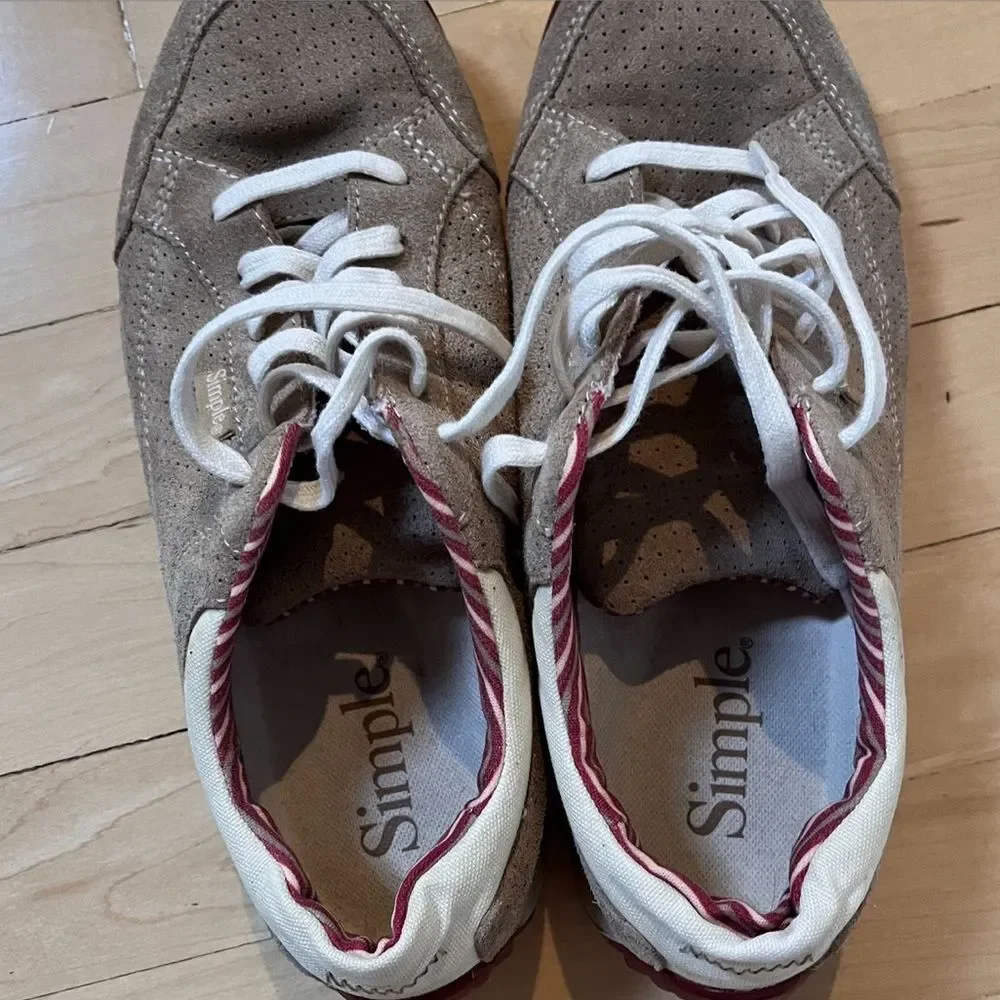 Simple Suede Lace Up Sneakers